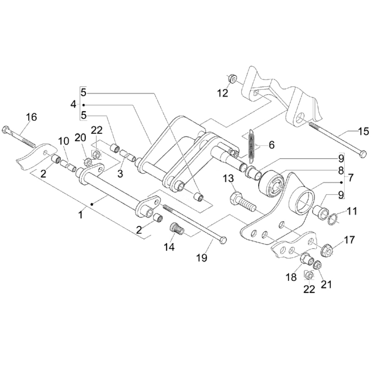 Piaggio Genuine Engine Mount Spacer CM067803