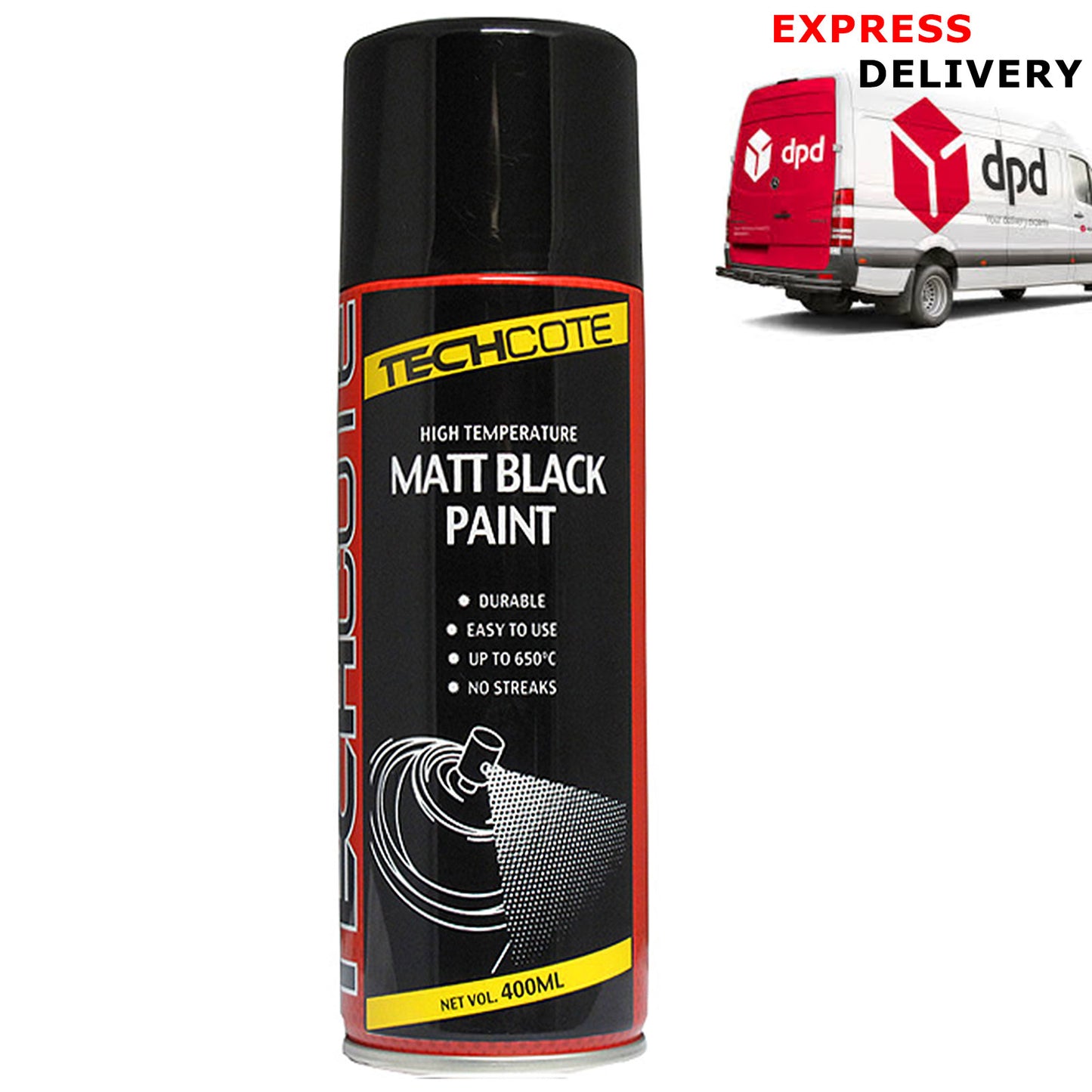 High Temp Matt Black Paint 400ml