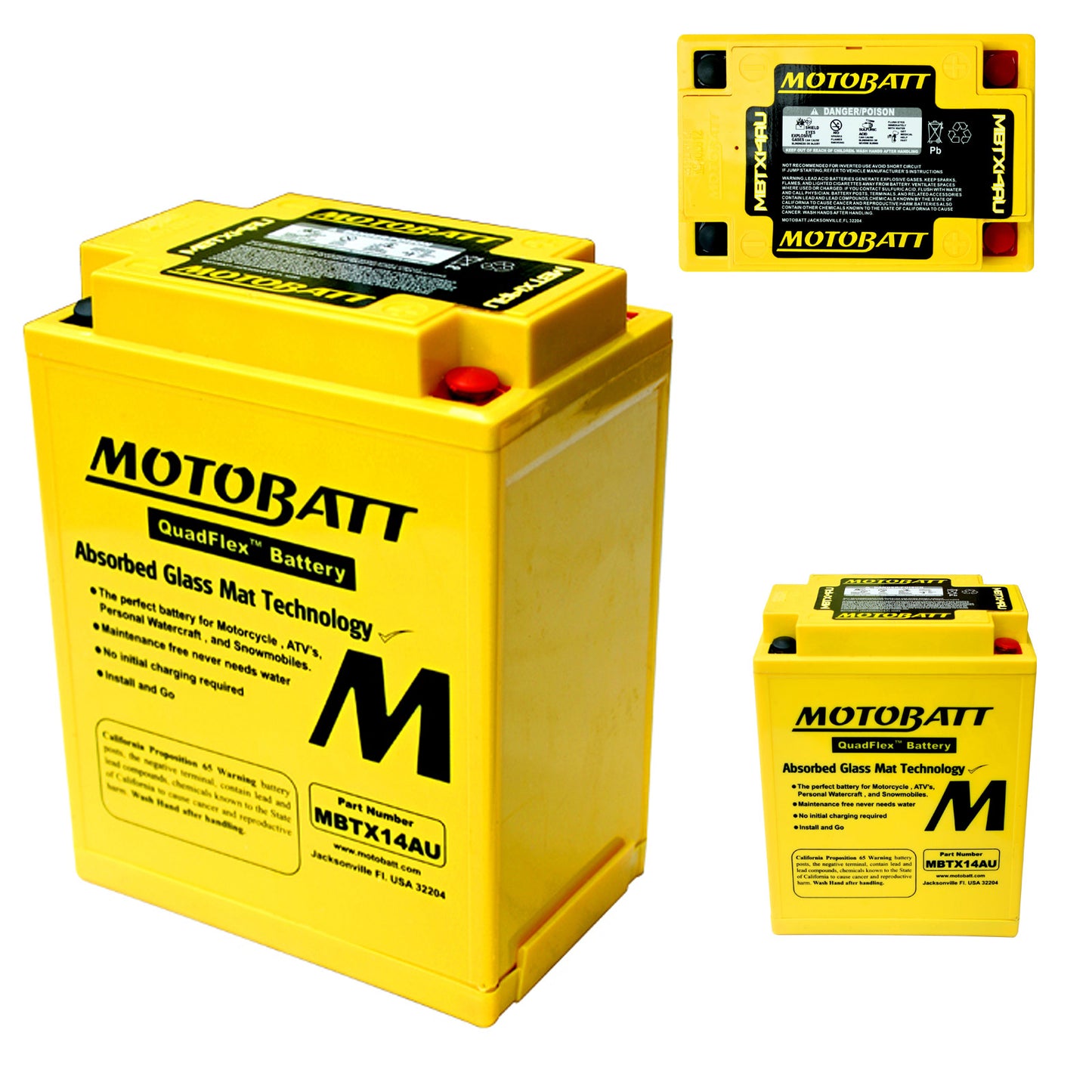 MBTX14AU Motobatt Battery