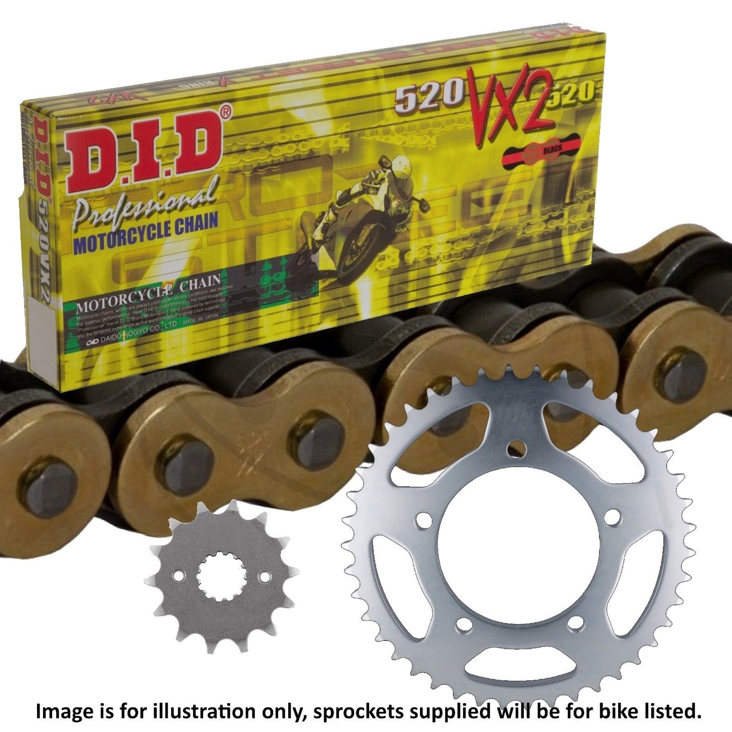 Kawasaki KLE650 Versys 07-15 Upgrade DID Chain and Sprocket