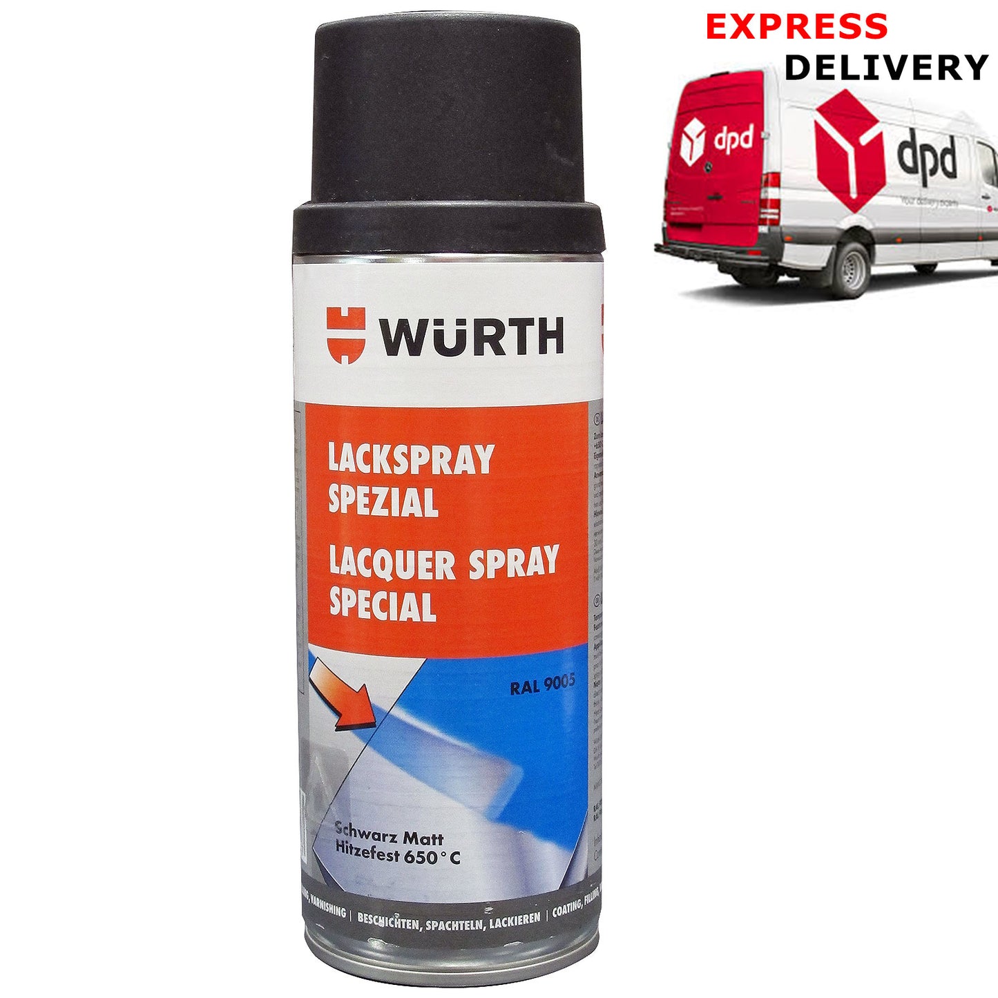 Matt Black Heat Resistant Paint 400ml