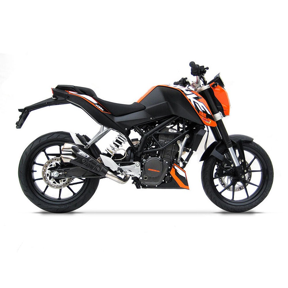 KTM Duke 125 / 200 Zard V2 Exhaust Steel Silencer Homologated