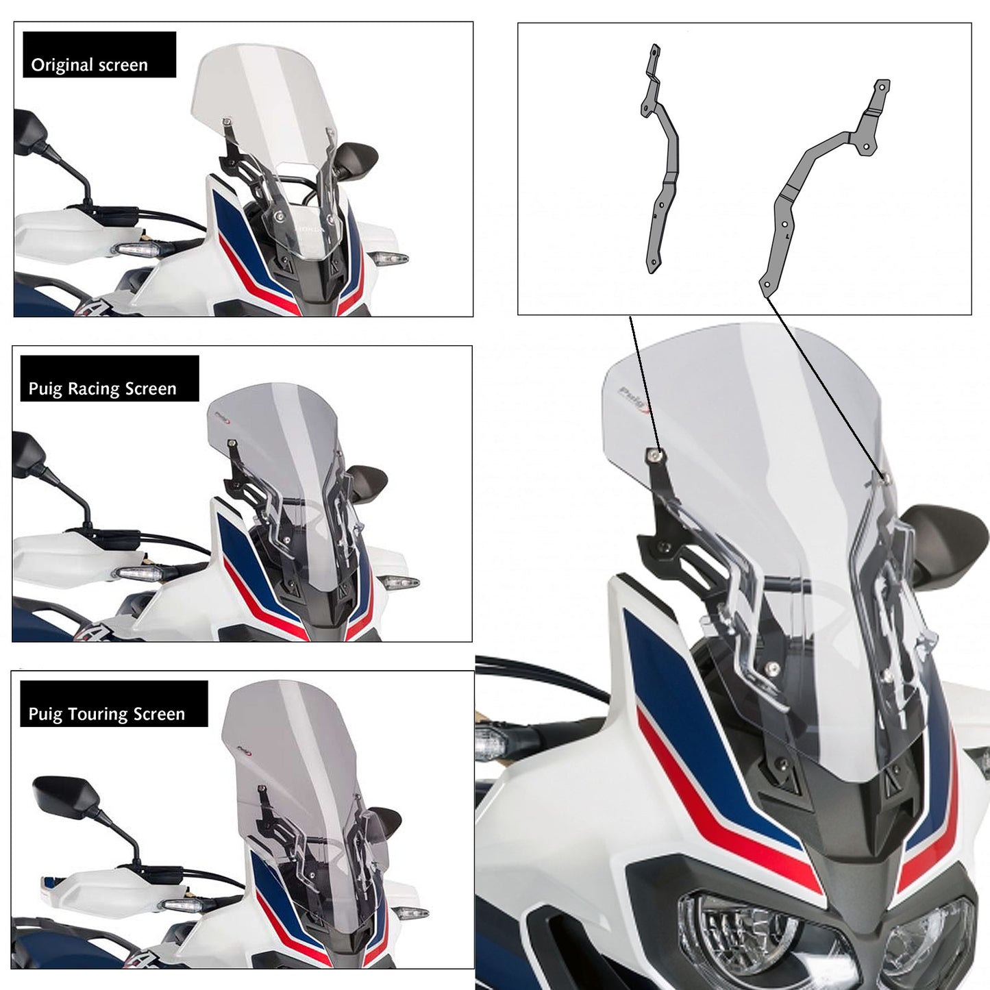 Honda CRF1000 Africa Twin 16-19 Manual Screen Raiser Support Bracket