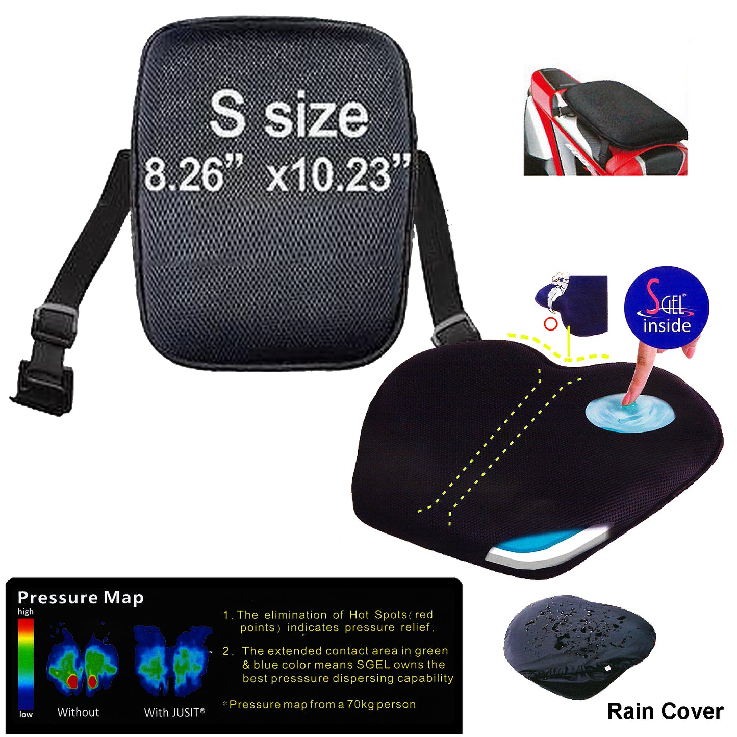 Jusit Gel Seat Cushion Small