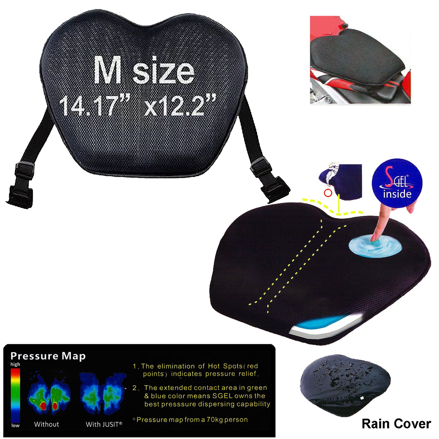 Jusit Gel Seat Cushion Medium