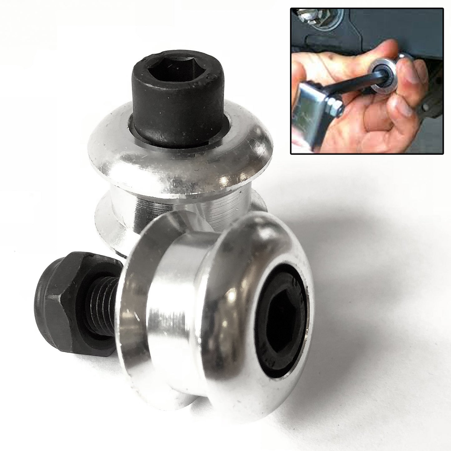 10mm Silver Paddock Stand Bobbins