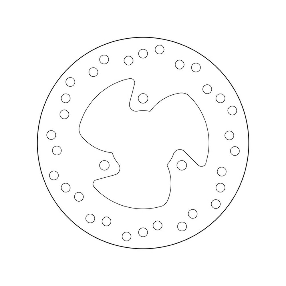 68B40717 Brembo Fixed Rear Brake Disc
