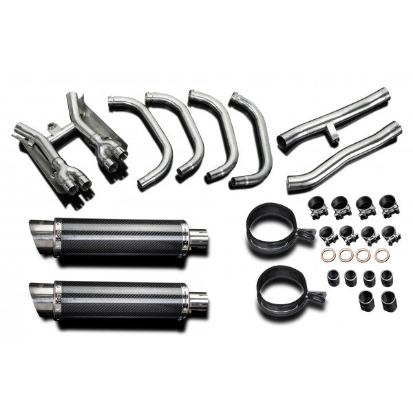 Suzuki GSX1400 01-04 4-2 Stainless Steel Full Exhaust System with Carbon Fibre Cans