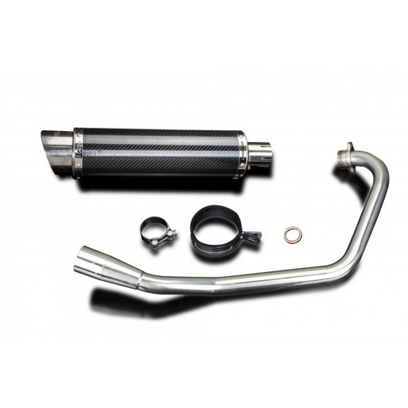 Honda CBF125 08-15 Stainless Steel Full Exhaust System with Carbon Fibre Cans