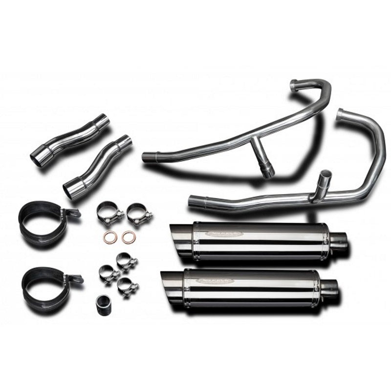Kawasaki GPZ500S 87-03 2-2 Stainless Steel Full Exhaust System with Stainless Steel Cans