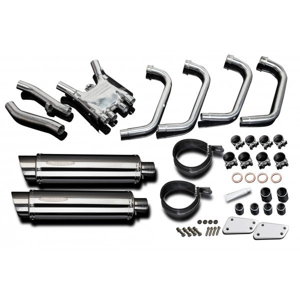 Yamaha XJR1300 98-03 4-2 Stainless Steel Full Exhaust System with Stainless Steel Cans