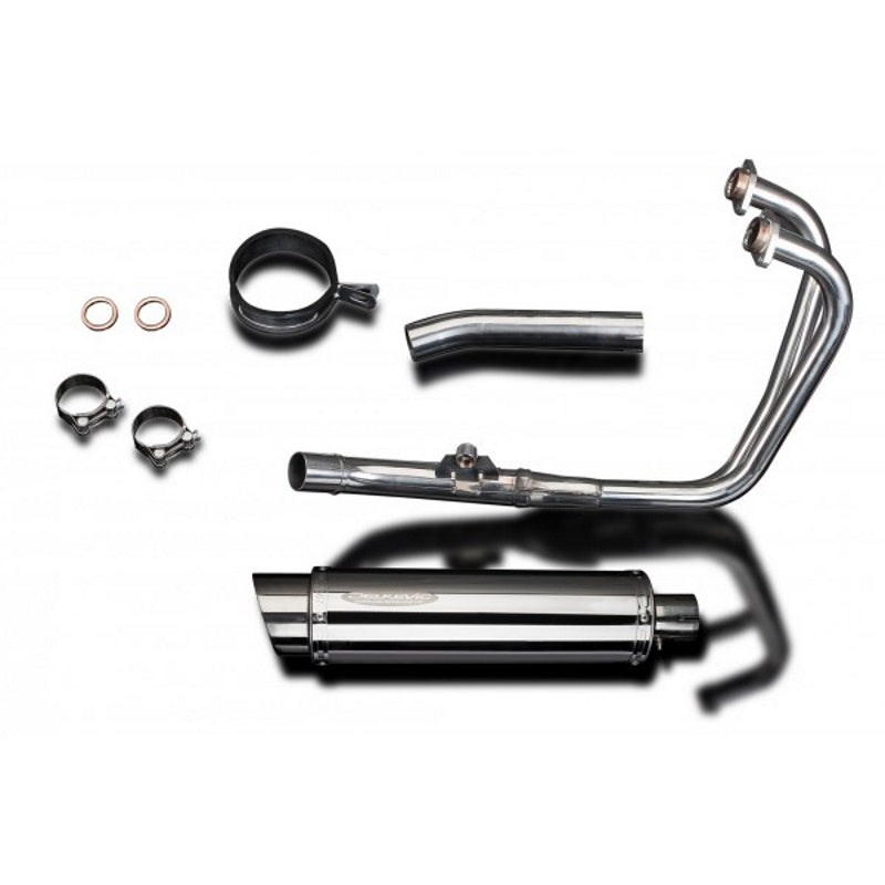 Honda CBF500 04-09 2-1 Stainless Steel Full Exhaust System with Stainless Steel Cans