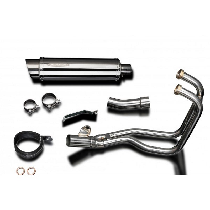Kawasaki ER5 96-07 2-1 Stainless Steel Full Exhaust System with Stainless Steel Cans