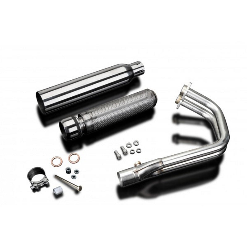 Kawasaki 650 Vulcan S 15-17 2-1 Stainless Steel Full Exhaust System with Stainless Steel Can