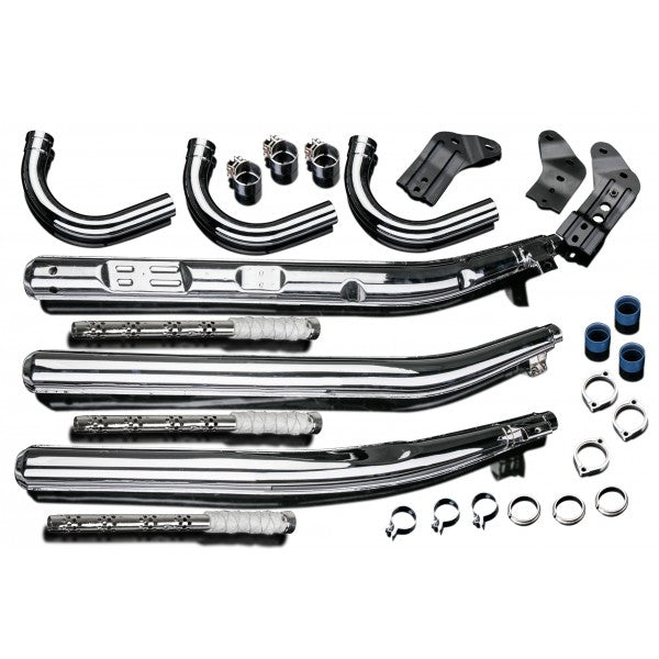 Kawasaki 750 H2 B/C 74-75 Chromed Mild Steel Full Exhaust System
