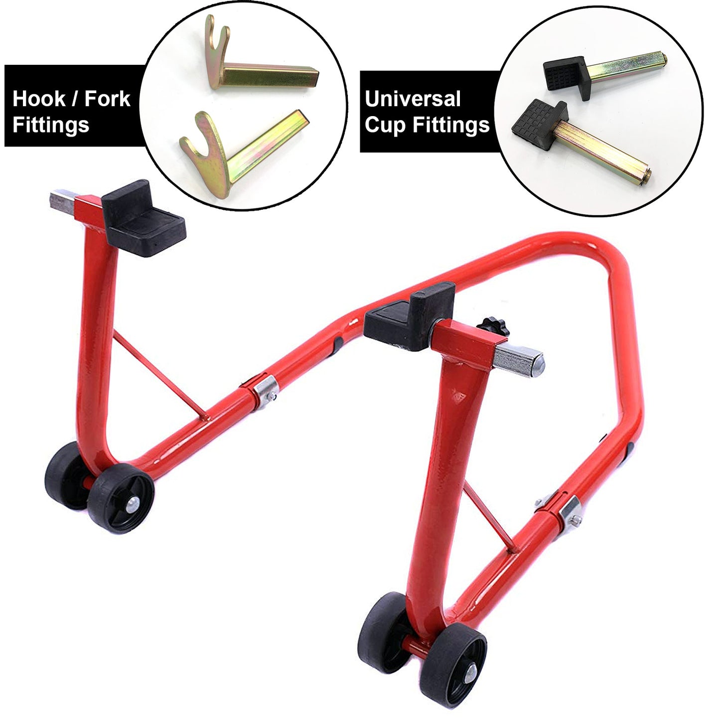 Rear Paddock Stand Hook and Cup Red