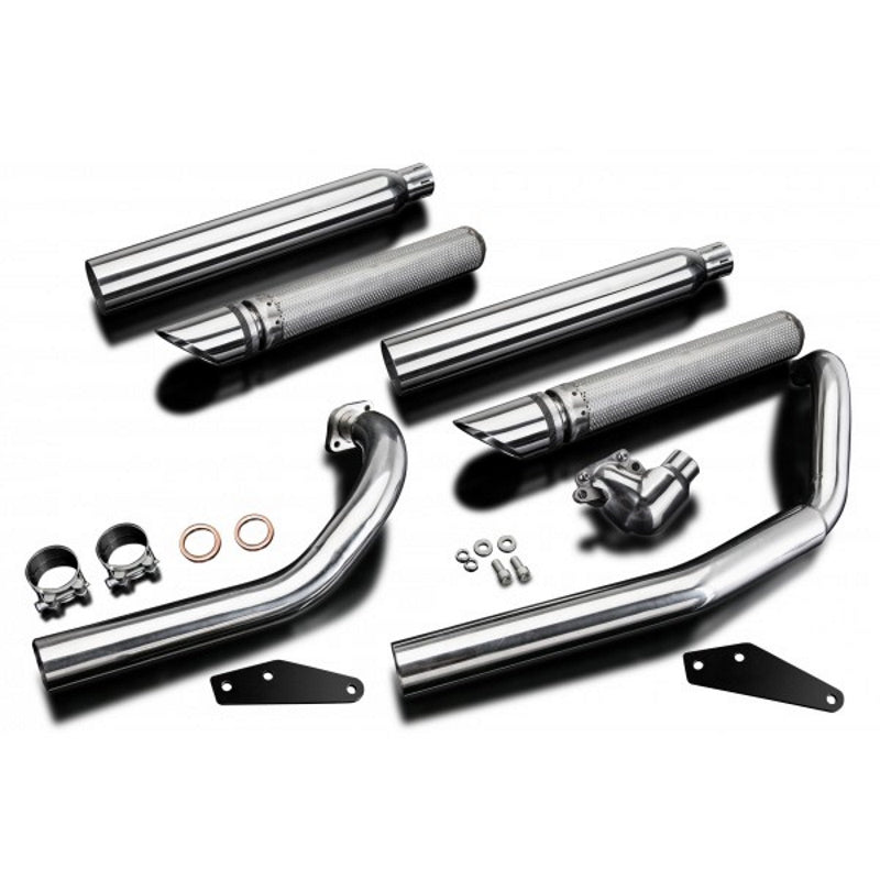 Yamaha XVS650A Dragstar 04-16 Full Slash Cut Exhaust System
