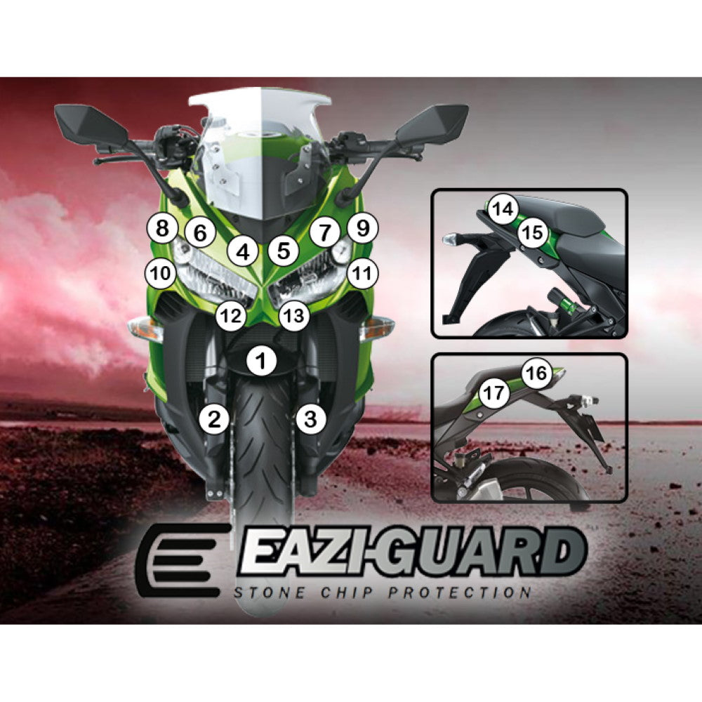 KAWASAKI Z1000SX 2014-2016 Matt Eazi-Guard Paint Protection Kit