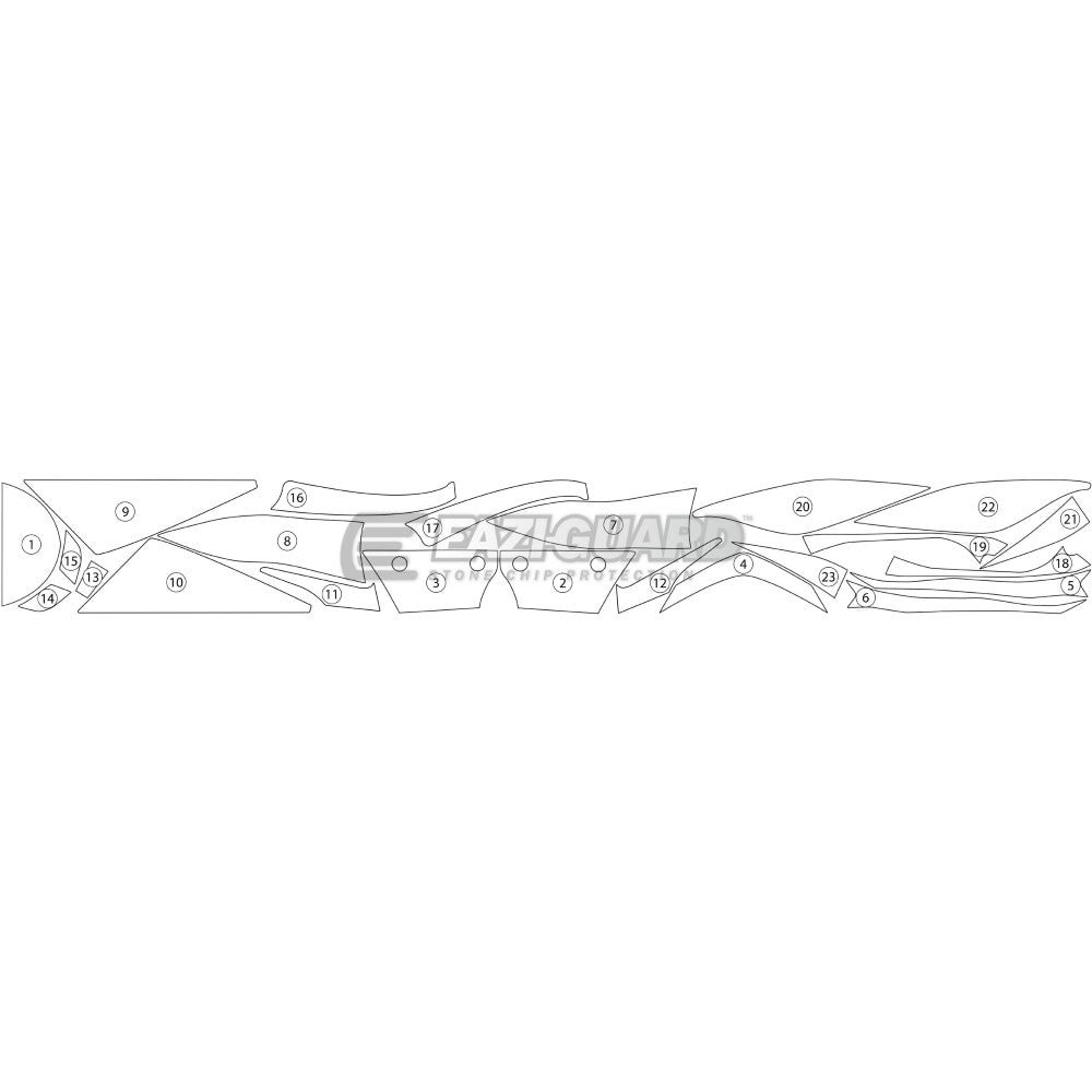 KAWASAKI ZX6R (636) 2013-2016 Matt Eazi-Guard Paint Protection Kit