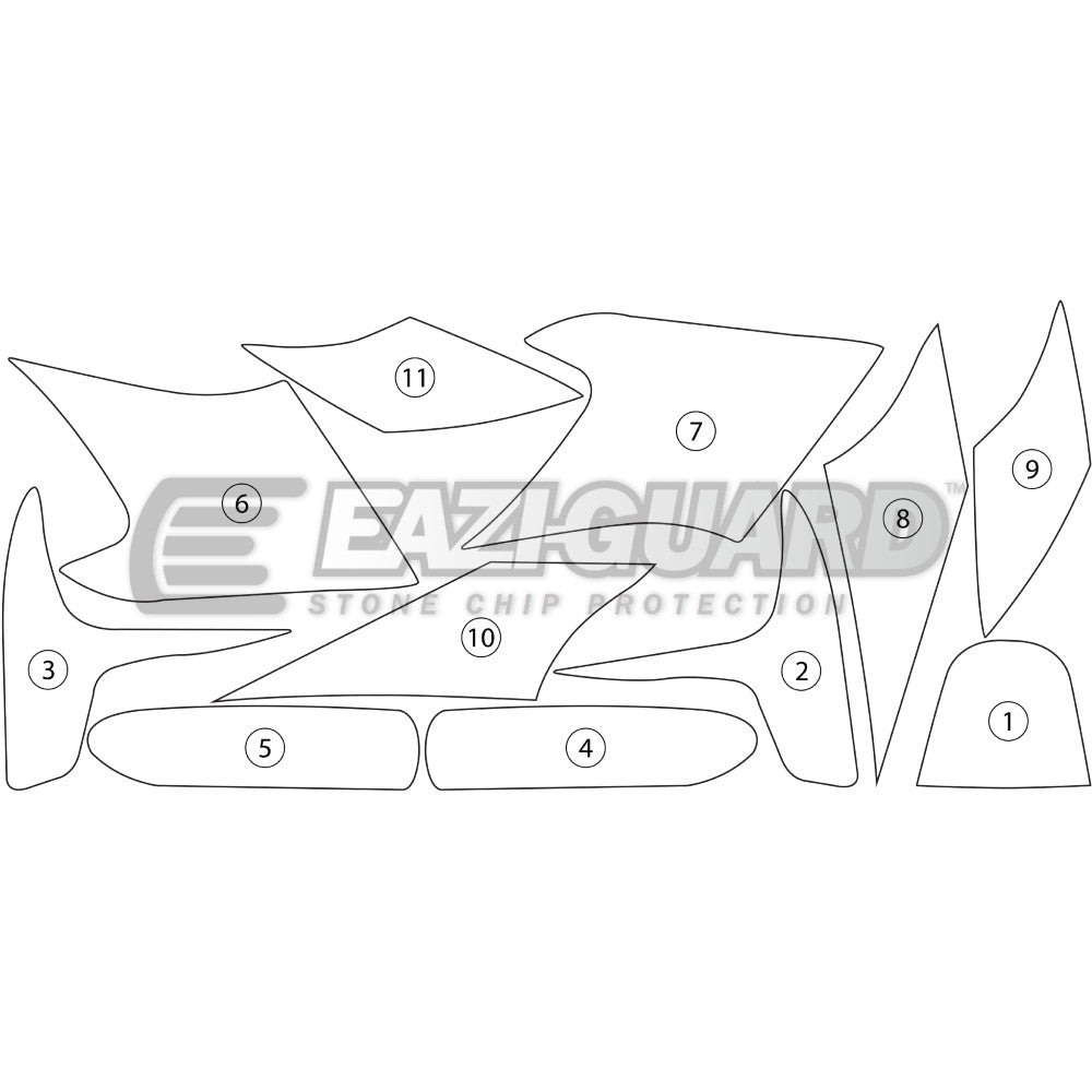 TRIUMPH 1050 SPEED TRIPLE 2011-2015 Matt Eazi-Guard Paint Protection Kit