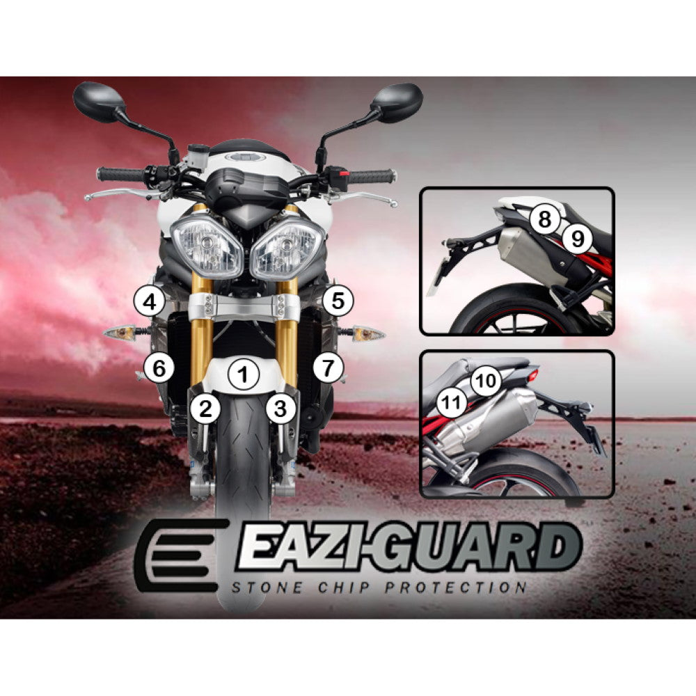 TRIUMPH 1050 SPEED TRIPLE 2011-2015 Matt Eazi-Guard Paint Protection Kit