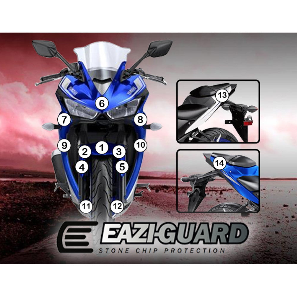 YAMAHA YZF- R3/R25 2015-2018 Gloss Eazi-Guard Paint Protection Kit