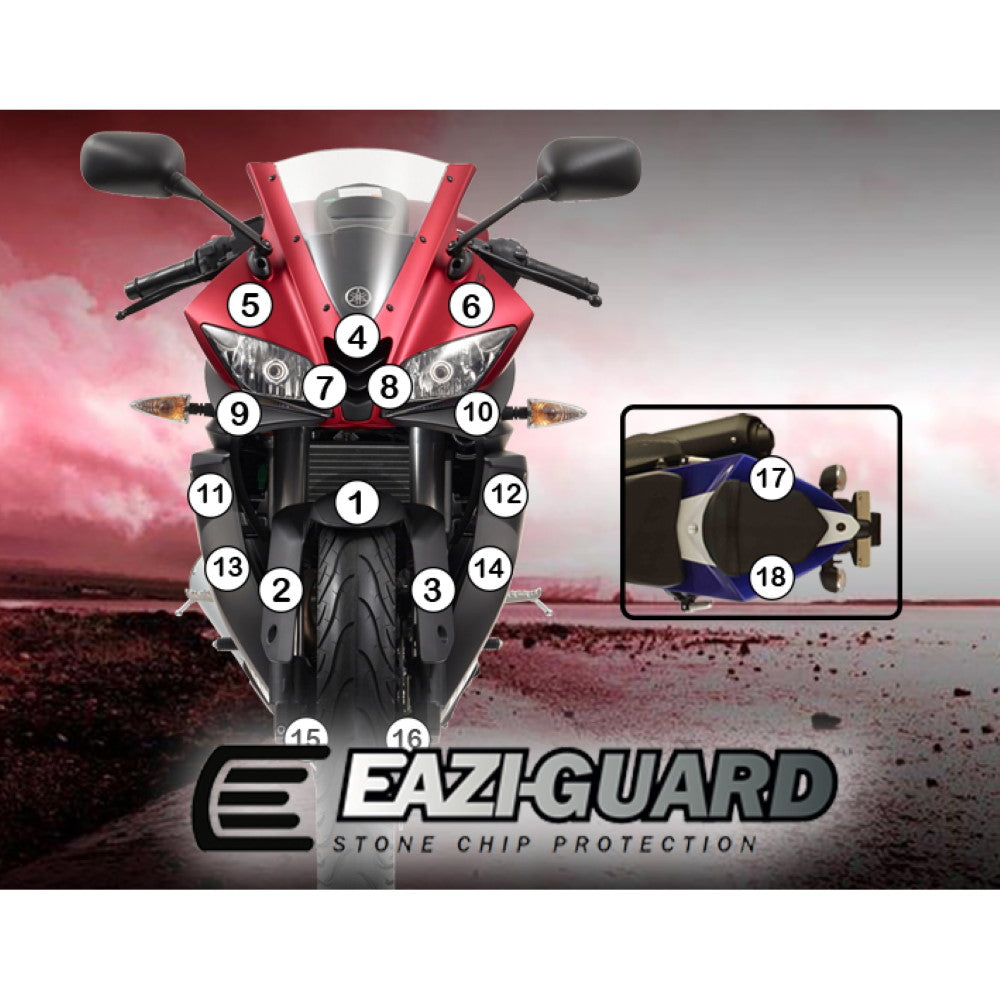 YAMAHA YZF-R125 2014-2018 Matt Eazi-Guard Paint Protection Kit