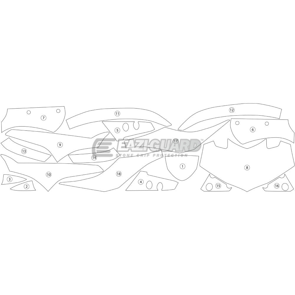 YAMAHA YZF-R1M 2015-2019 Gloss Eazi-Guard Paint Protection Kit