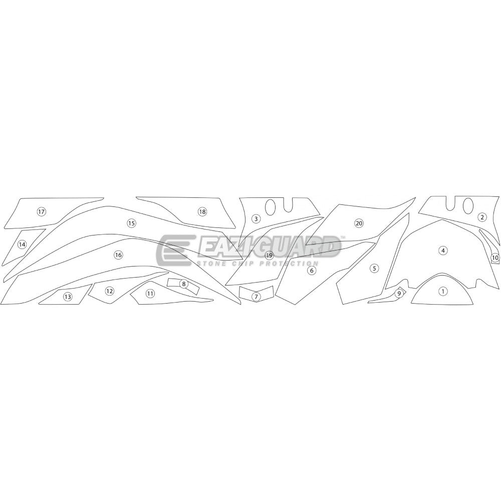 YAMAHA YZF-R6 2017> Gloss Eazi-Guard Paint Protection Kit