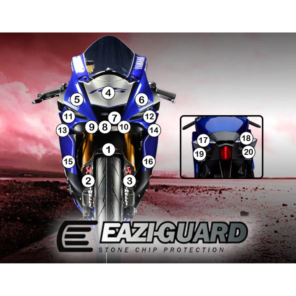 YAMAHA YZF-R6 2017> Matt Eazi-Guard Paint Protection Kit