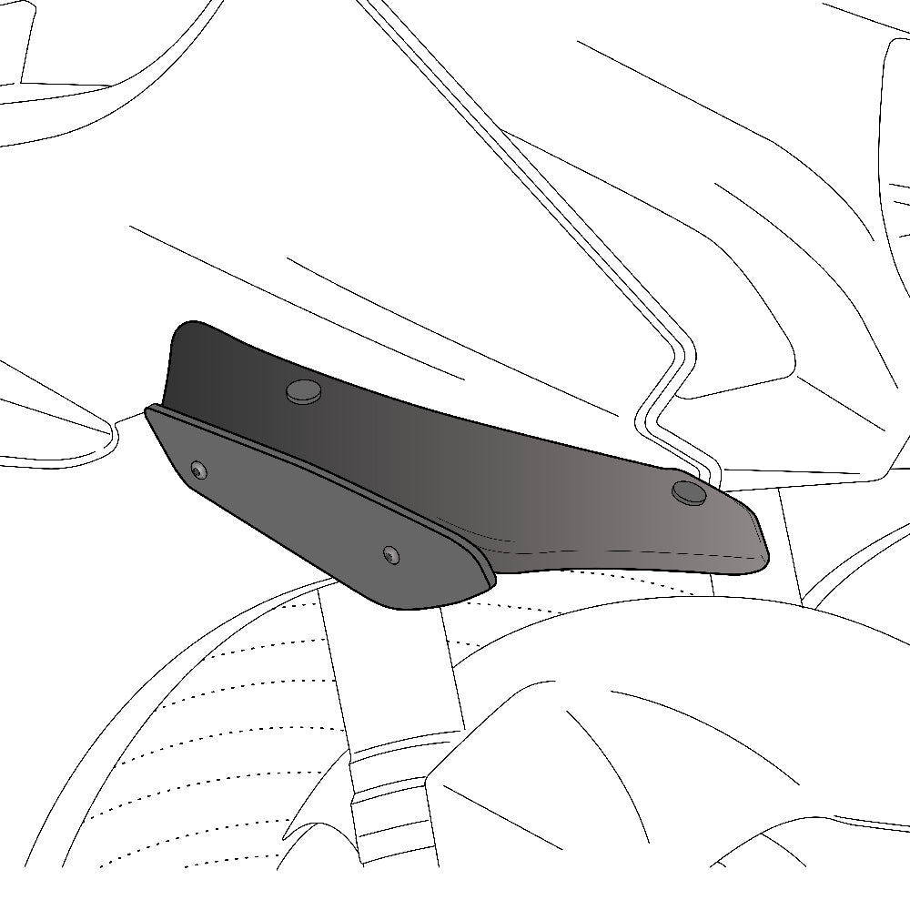 Ducati 899/1199 Panigale 12-15 Puig Downforce Spoiler Wings Black