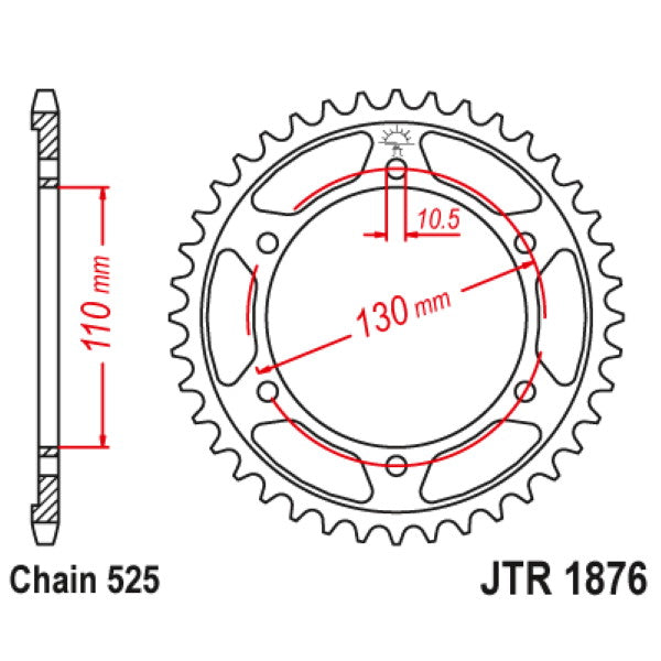 1876.45 Black Rear Sprocket