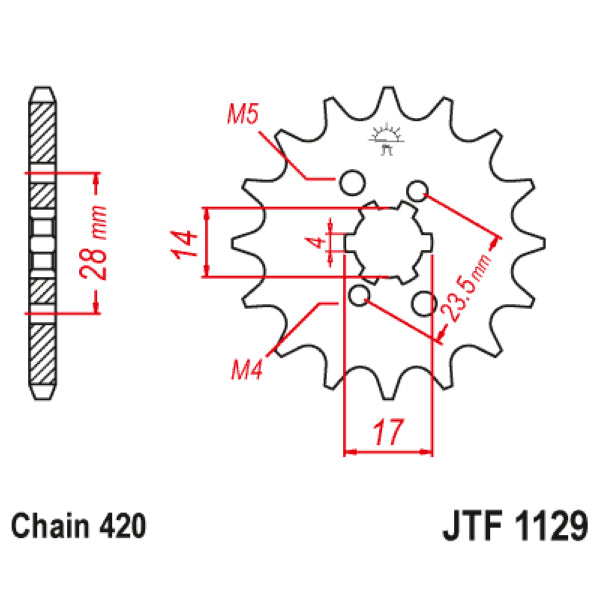 1129.12 Front Steel Sprocket