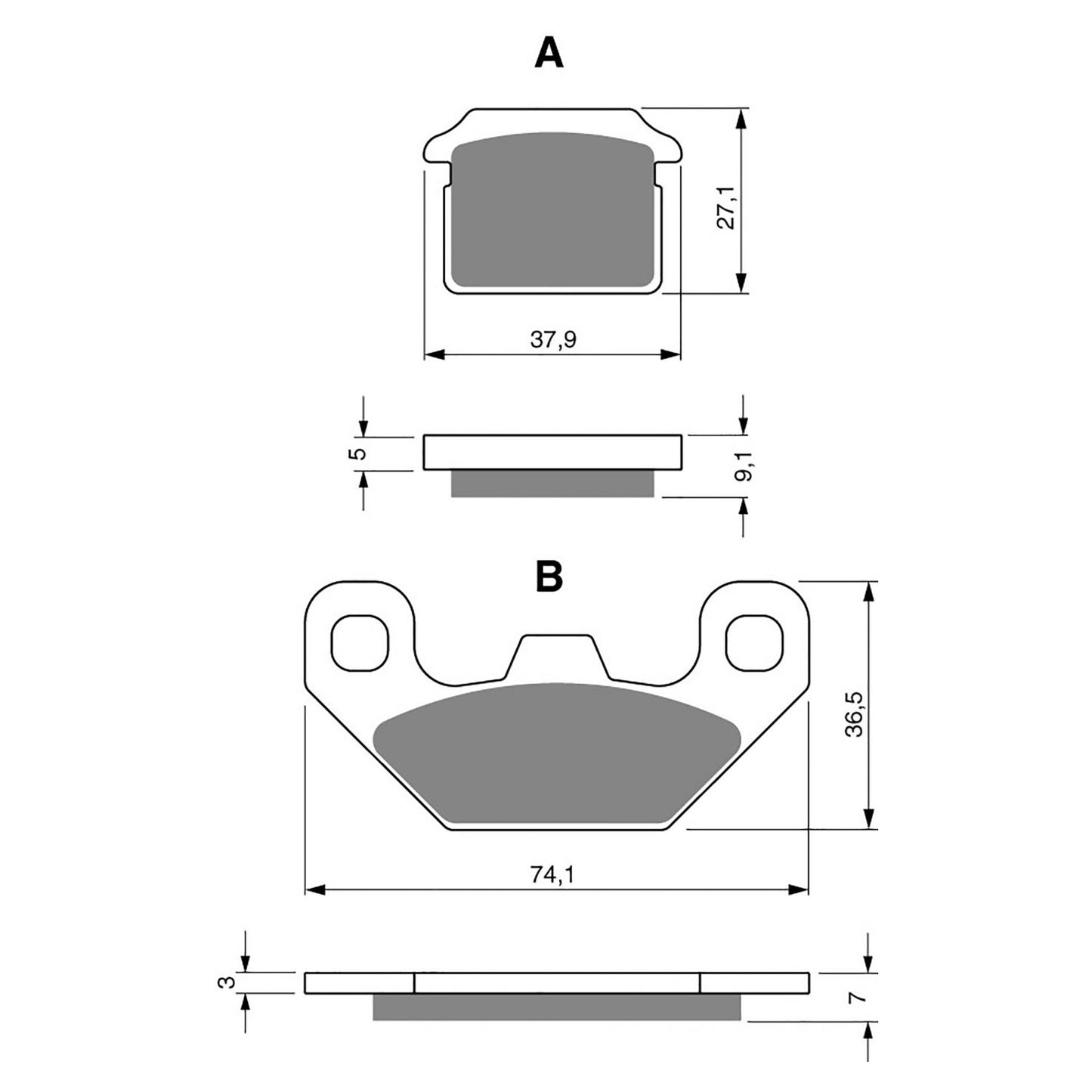 Goldfren FA480 Brake Pads AD320