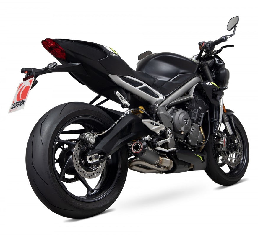Triumph Street Triple 765 20- Red Power Black Ceramic Slip-on Exhaust