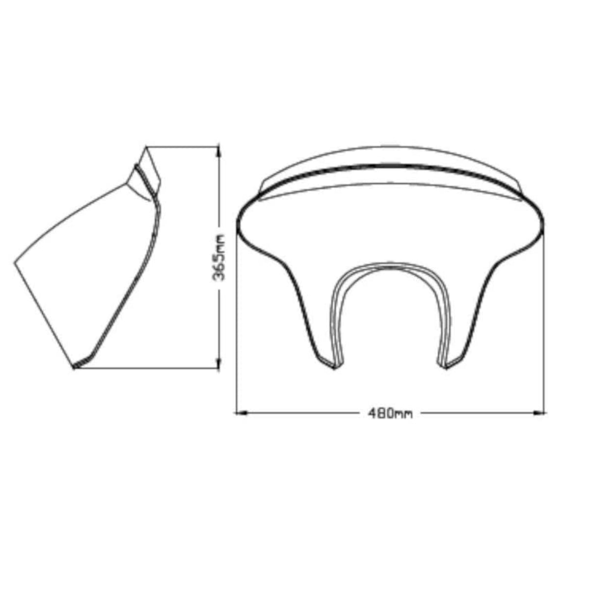 Harley-Davidson XL1200 Sportster 18-20 Batwing Fairing Low