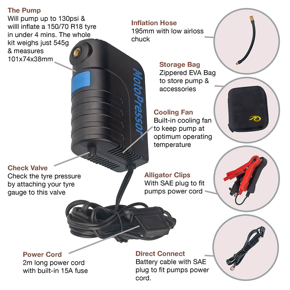 MotoPressor Pocket Tyre Pump