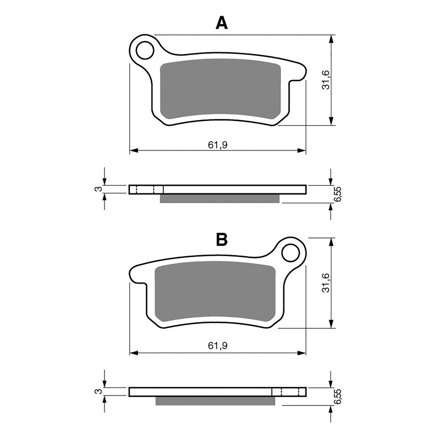 Goldfren K5 Brake Pads FA357HH