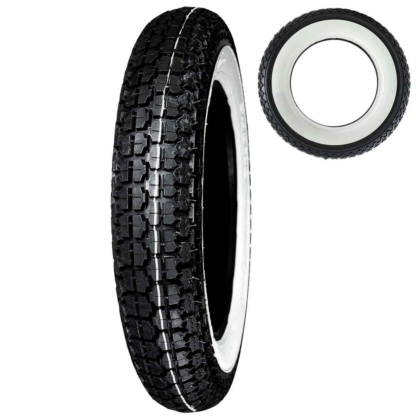 350-10 Cougar Tubed UN-7101 White Wall Universal Tyre