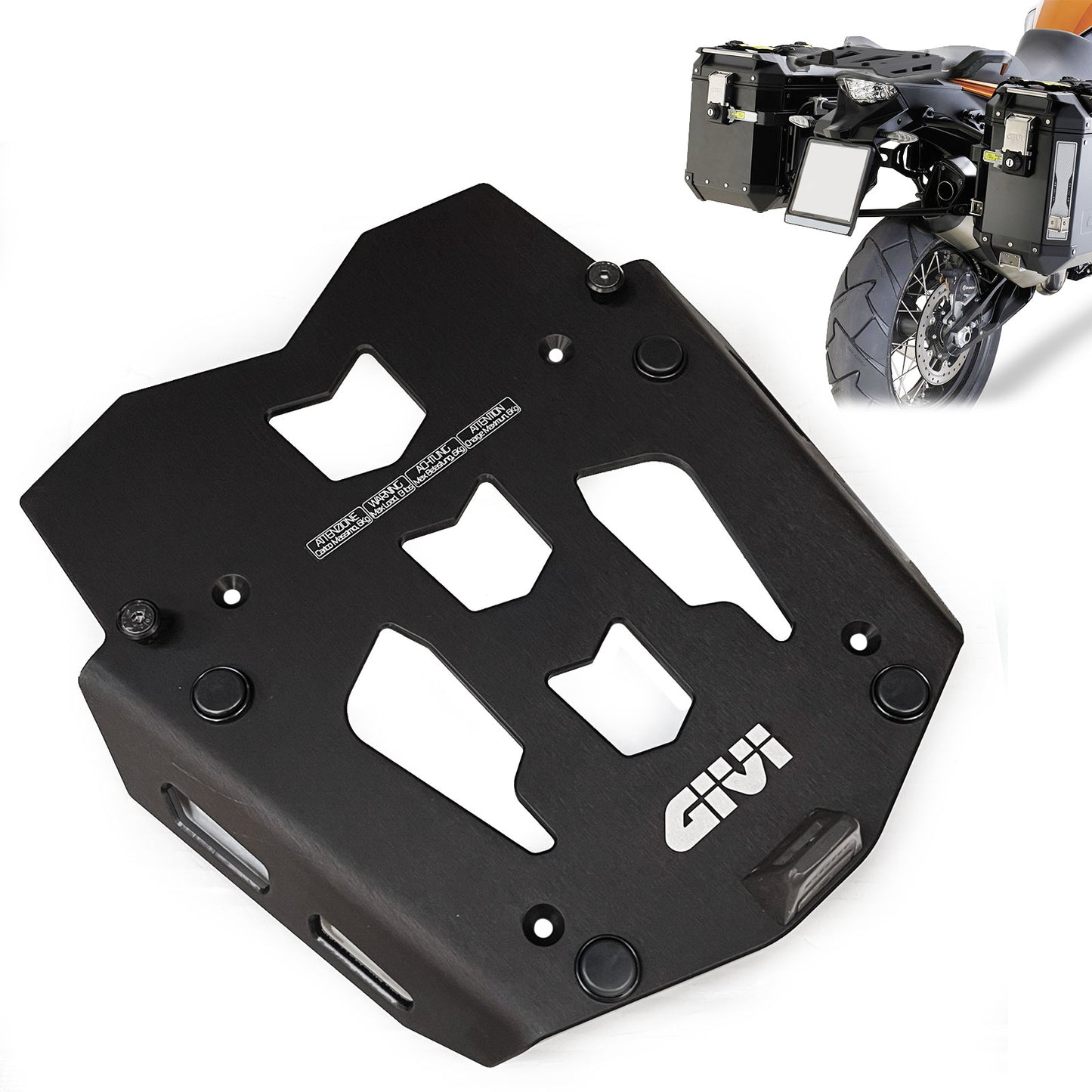 KTM 1290 Super Adventure Givi SRA7713 Black Aluminium Rear Rack