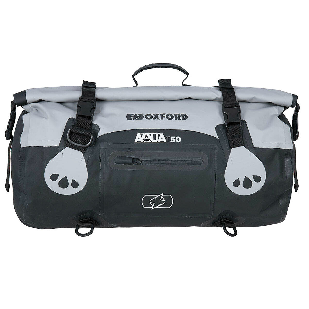 Oxford Aqua T-50 Roll Bag Grey Black