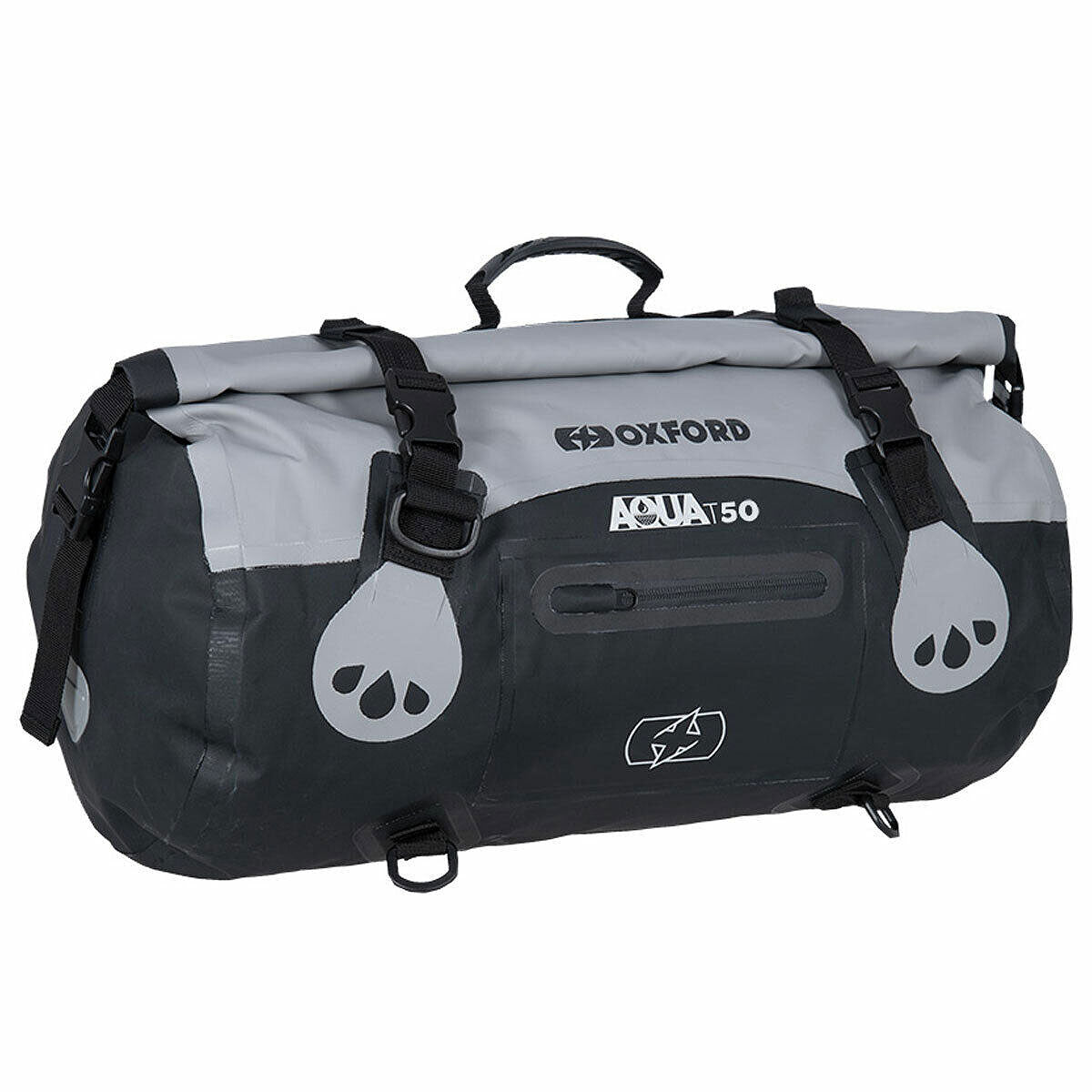 Oxford Aqua T-50 Roll Bag Grey Black
