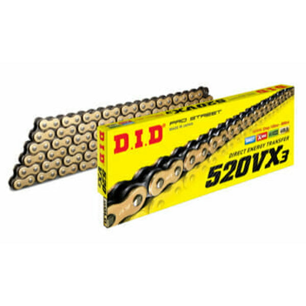 520VX3GBx102 Gold Heavy Duty X-Ring DID Chain