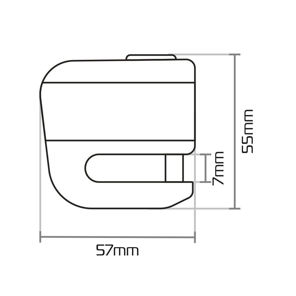 Oxford Micro XA5 Alarm Disc Lock Black