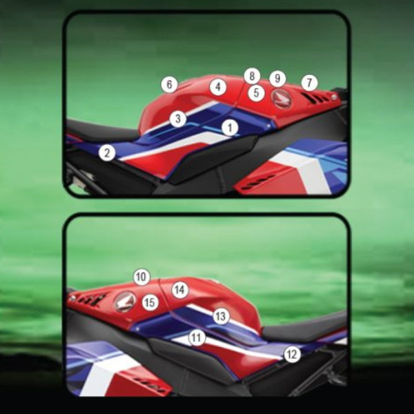 Honda CBR1000RR Fireblade/SP 20-23 Eazi-Grip Tank Paint Protection Matte