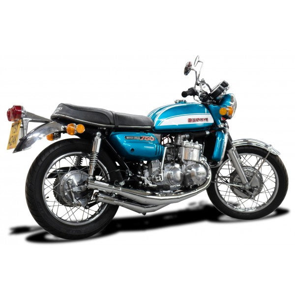 Suzuki GT750 72-73 Delkevic Chrome Exhaust