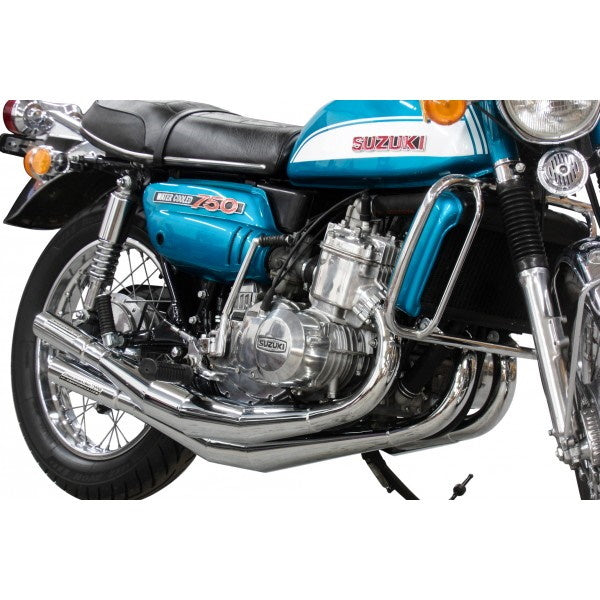 Suzuki GT750 72-73 Delkevic Black Exhaust