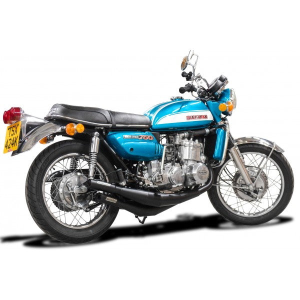 Suzuki GT750 72-73 Delkevic Black Exhaust
