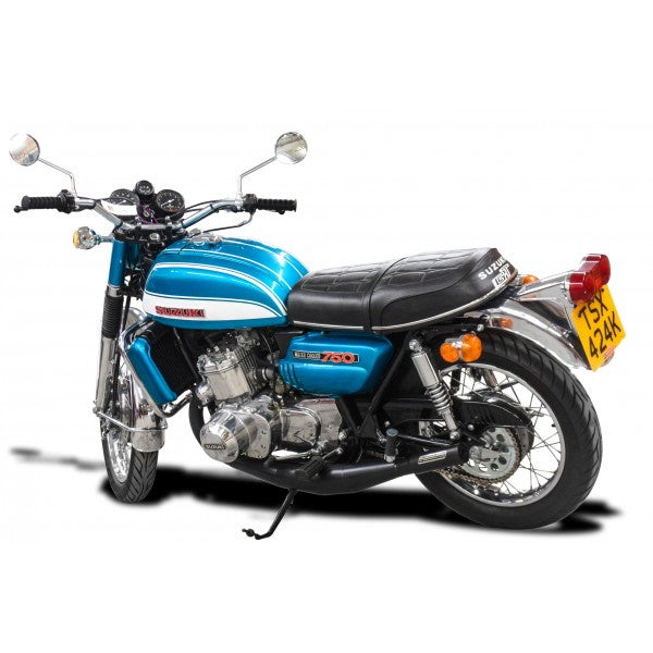 Suzuki GT750 72-73 Delkevic Black Exhaust