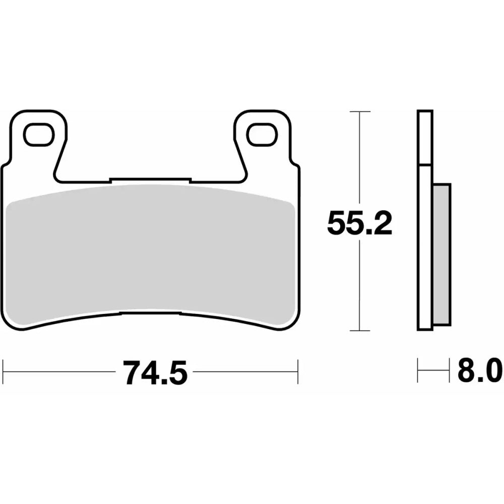 SBS 734DC Brake Pads Organic Racing